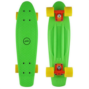 Skateboard NILS Extreme Plastik Board Fishboard - zelený 