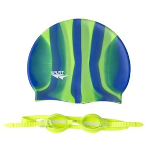 Dětské plavecké brýle SPURT ZEBRA 1100 s čepicí - zelené