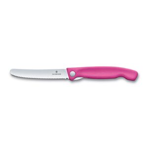 Skládací svačinový nůž VICTORINOX Swiss Classic vlnkové ostří - růžový