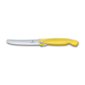 Skládací svačinový nůž VICTORINOX Swiss Classic vlnkové ostří - žlutý