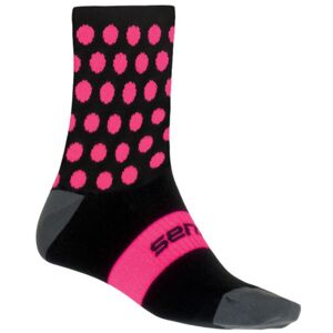 Ponožky SENSOR Dots černo-růžové vel. 6-8