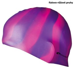 Plavecká čepice SPOKEY Abstract - fialovo-růžová